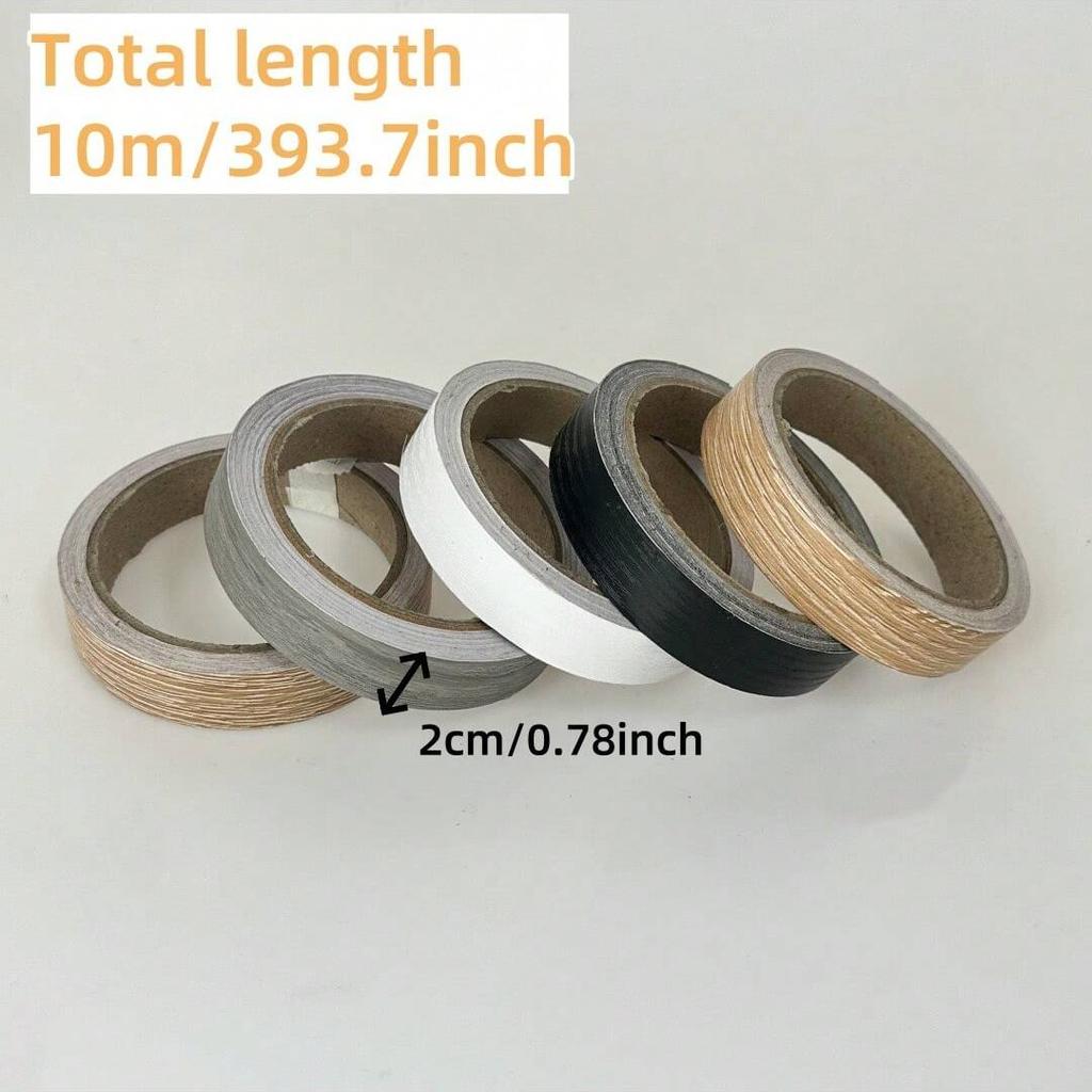 1pc 2cmx10m Wood Grain Edging Frame Stickers, Easy Installation for Wardrobe Door Renovation and Decoration Cabinet Door Frame