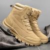 Mens Tactical Boots Fashion Casual High-Top Boots Outdoor Non Slip Hiking Boot Lace Up Desert Ankle Boots for Men Security Shoes