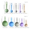 Coloful Stainless Steel Measuring Cup and Spoon Set with Handle Accurate Scale Kitchen Tools for Baking Cooking Ingredients