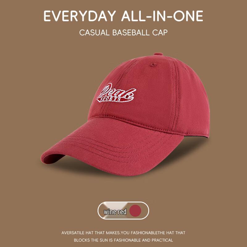 Peak Embroidered Cotton Baseball Cap One Size