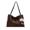 Solid Color High-end Shoulder Tote Bag Niche Simple Underarm Bag Retro Versatile Tote Bag