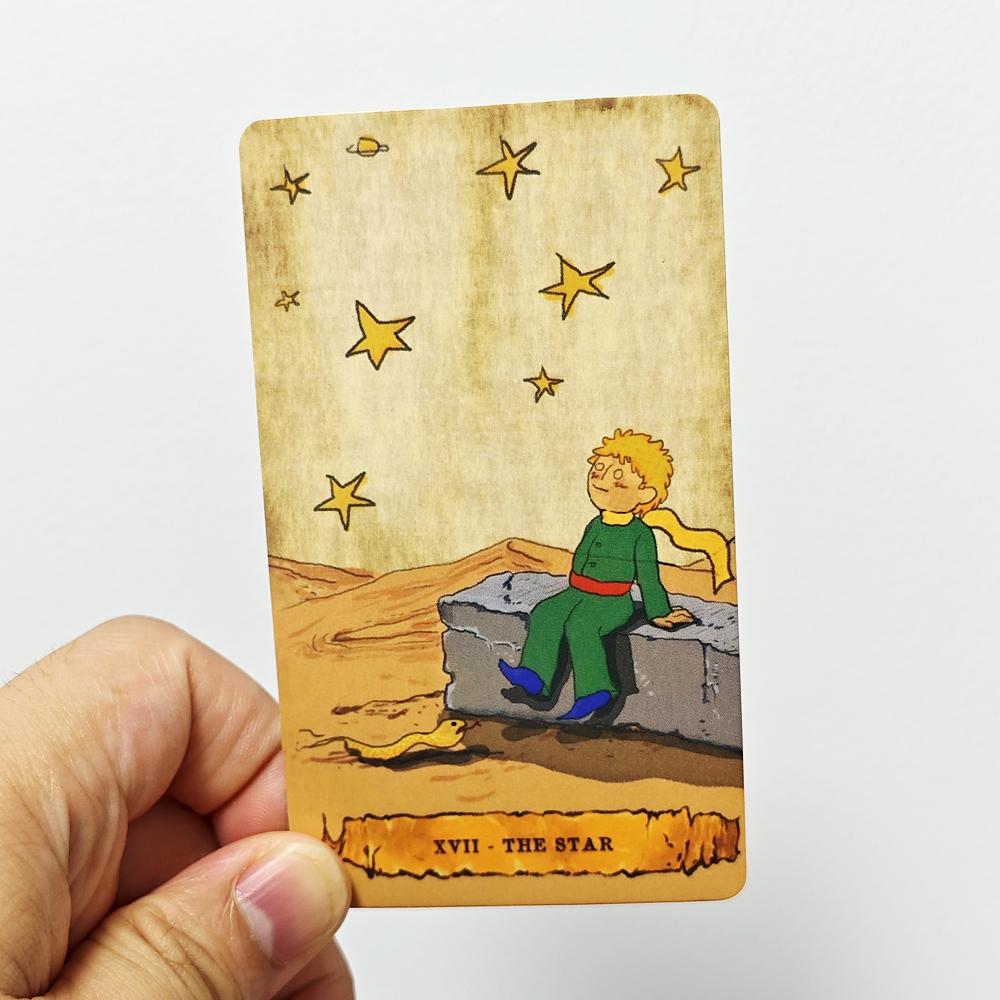 10.3*6cm Cartas de Tarô Pequeno Príncipe para Iniciantes 78 Cartas Tamanho Portátil Ilustrações Amigáveis e Fofas para Crianças