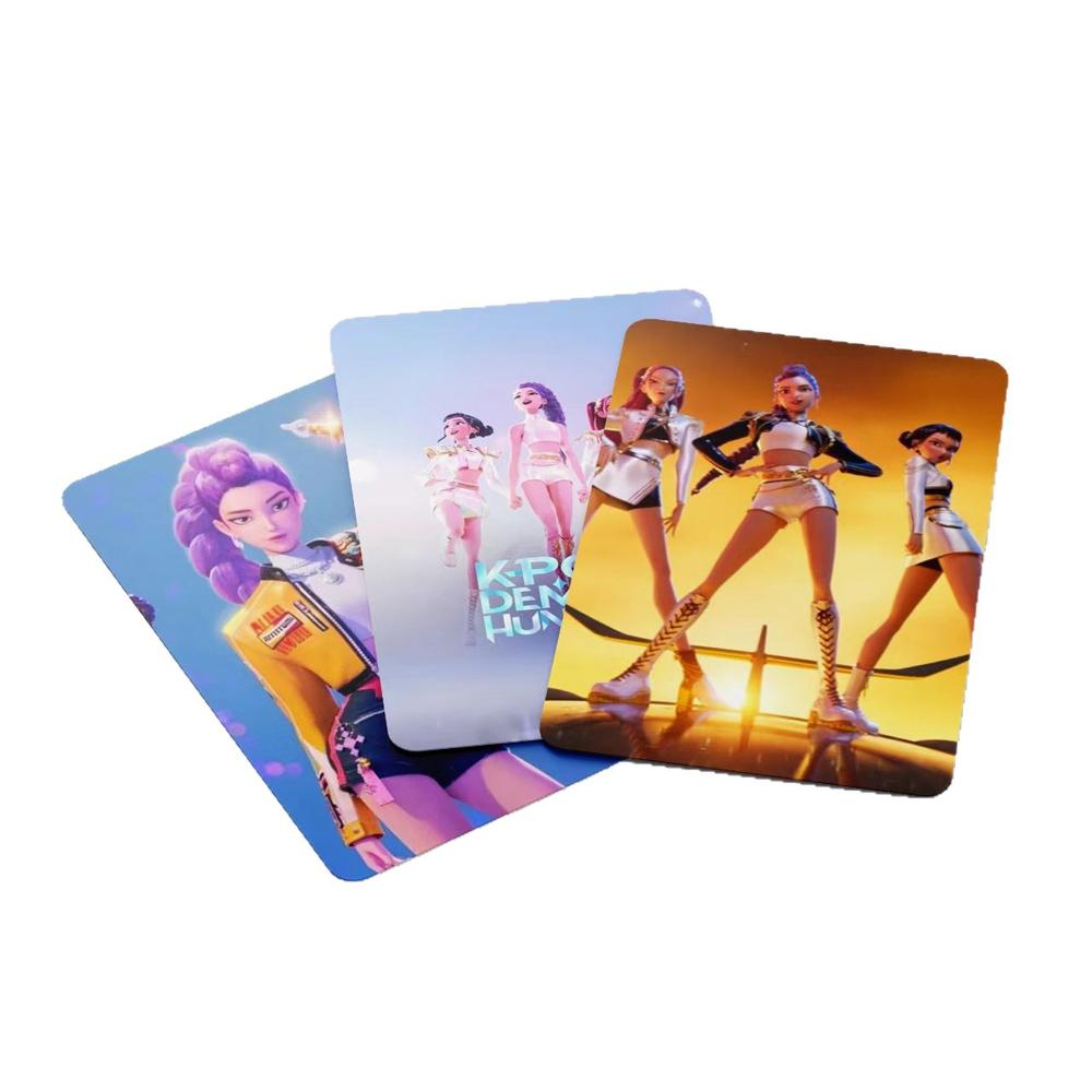 55 Cards Kpop Demon Hunter 2D Anime Collectible Cards Flash Cards