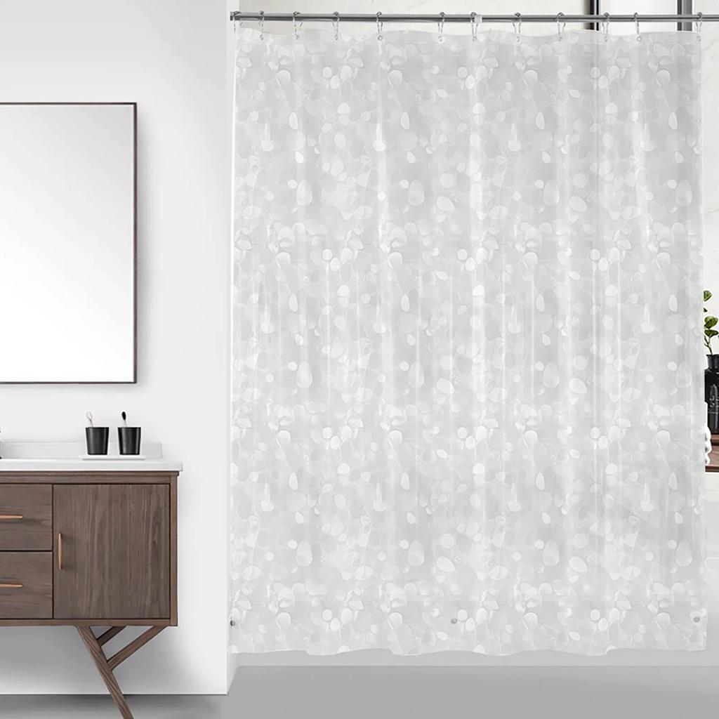 High Clear Shower Curtain Waterproof Transparent Curtains Liner Mildew PEVA Bath Curtains With Hooks Home PEVA Bathroom Decor