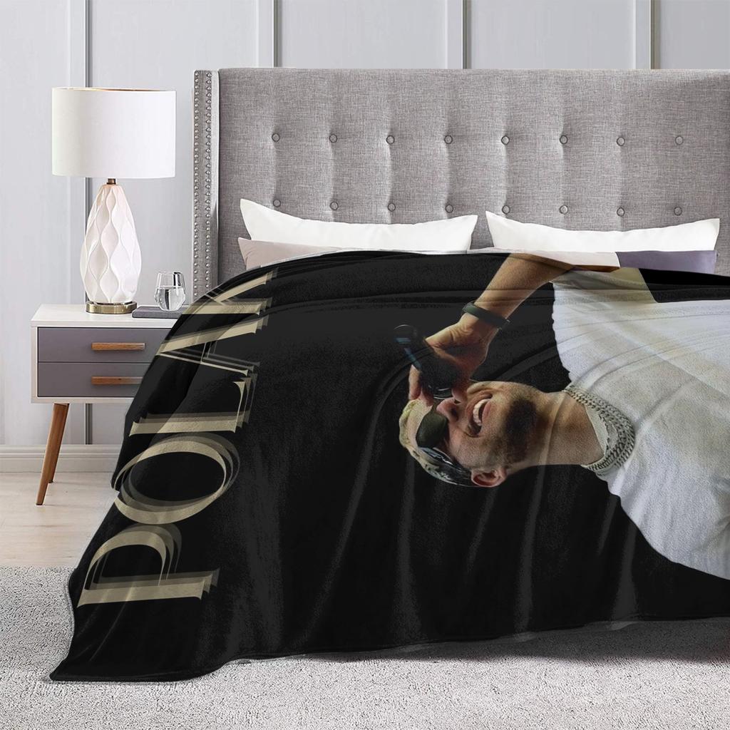 Soft Warm Blankets Travel Rapper Plk Polak Mental Throw Blanket Flannel Bedspread For Living Room Novelty Sofa Bed Cover