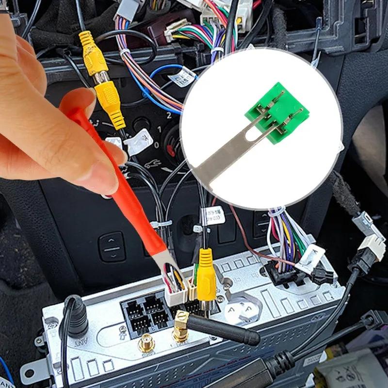 Car Terminal Removal Tool Kit Uto Cable Plug Remover 21pcs Red Terminal Removal Tool Electrical Connector Pin Puller Tool Kit