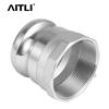 304 Stainless Steel Quick Connect Type A Fittings with Internal Thread and Plate Handle for Water Pipes