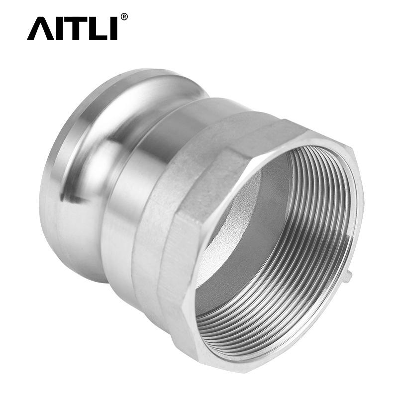 304 Stainless Steel Quick Connect Type A Fittings with Internal Thread and Plate Handle for Water Pipes