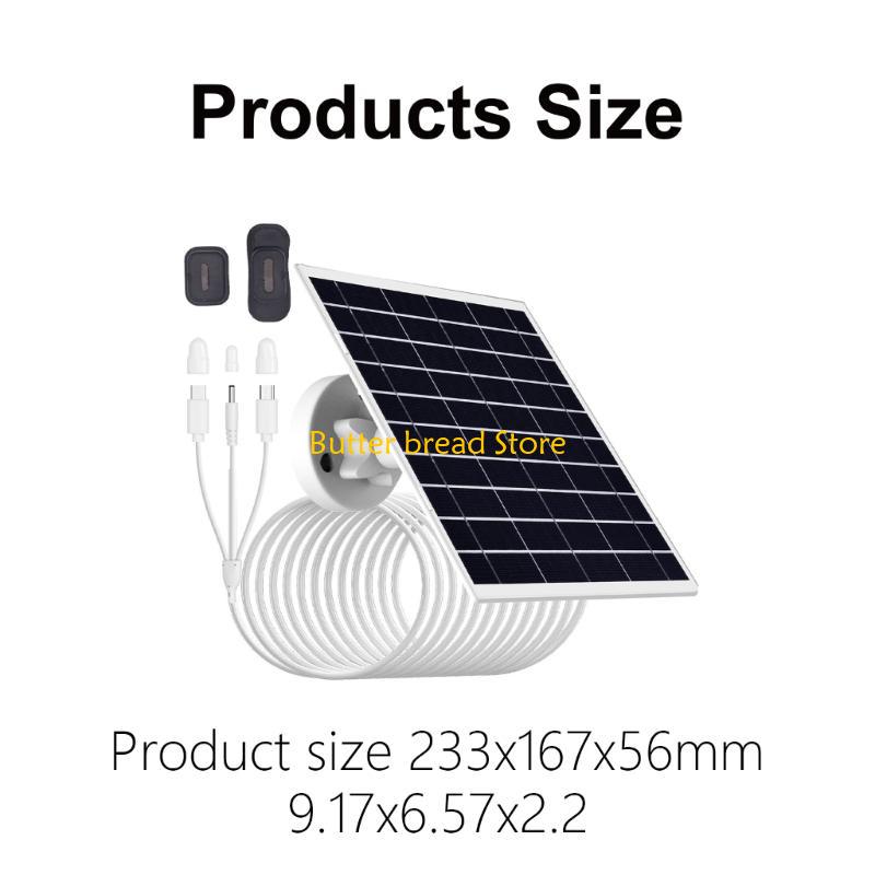 W89C Intelligent Solar Charging Panel, 8W, for XT2/ New Outdoor Surveillances Cameras, High Efficiency with Safety Features