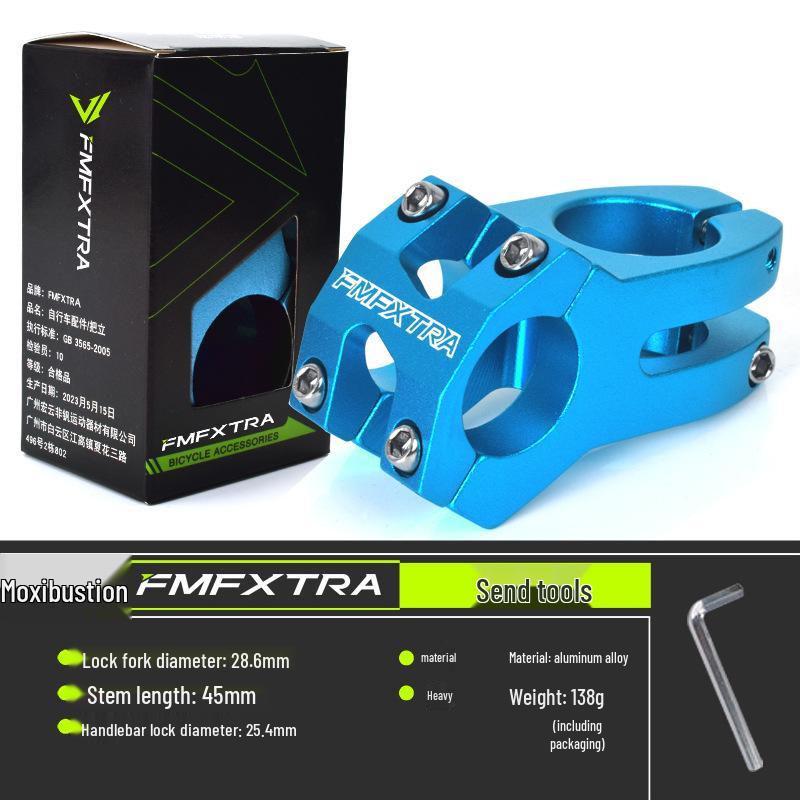 Short Cycling Mountain Bike Stem Handlebar Accessory, 31.8mm Hollow Design