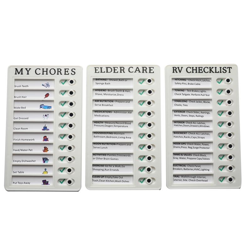 Memo Plastic Board Chore Chart Reusable Checklist Daily Planner Responsibility