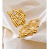 Eetit Stylish Unique Stainless Steel Zirconia Geometric Stud Earrings Trending 2025 Trade Jewelry Tarnish Resistant