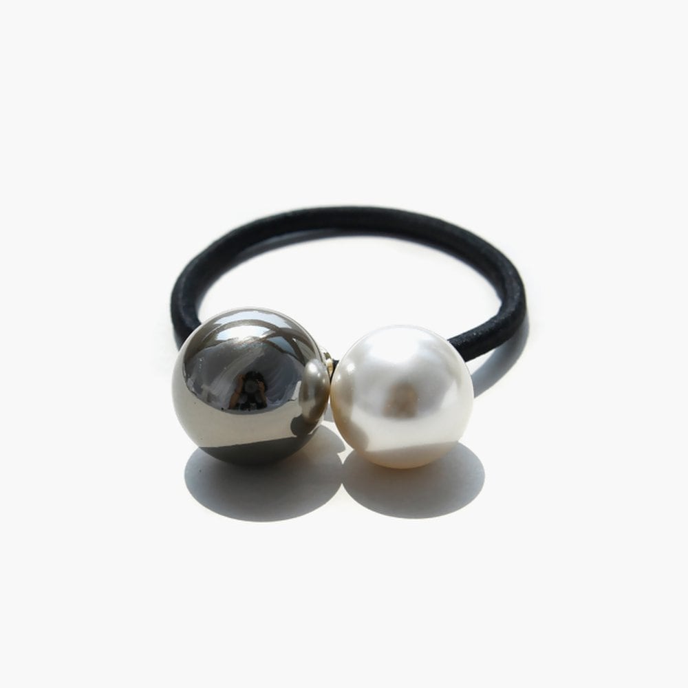 

Двухцветная повязка для волос с двойным жемчугом Jlauren H0151_21 gray