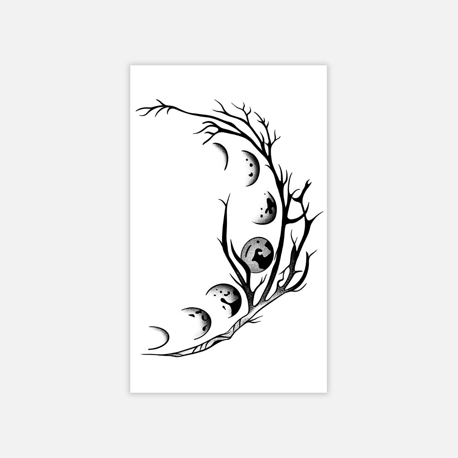 

Beautiful purple flower high-end feeling small fresh hot girl tattoo sticker 6*10