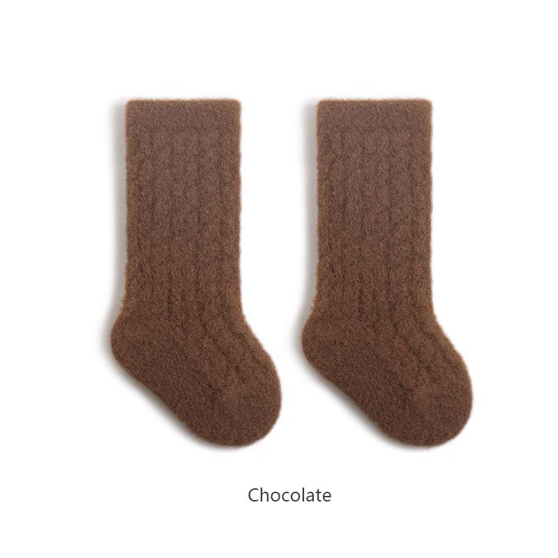 Autumn Winter Baby Socks Fleece Thickened Newborn Children Socks Warm Mid-Tube Kids Socks For Boys And Girls