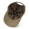 New Era Casual Classic Cotton Cap with Metal Flag Logo and British Khaki Finish CC Flag and Black (Free Wordmark, Khaki)