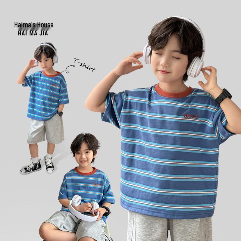 Boys  Casual Striped Short-Sleeve T-Shirt