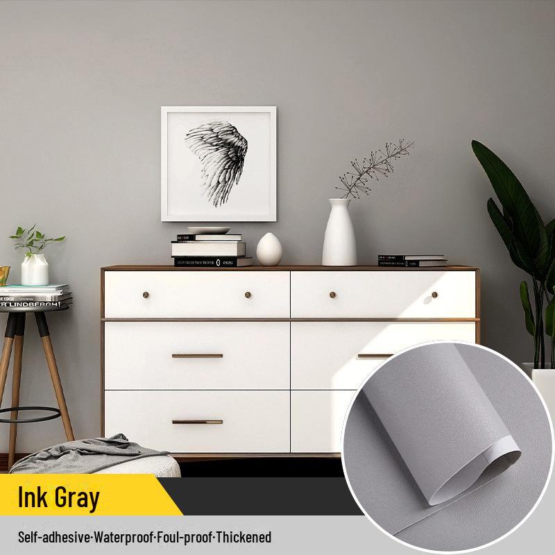 Self-Adhesive Solid Color PVC Wallpaper for Bedroom and Home Décor