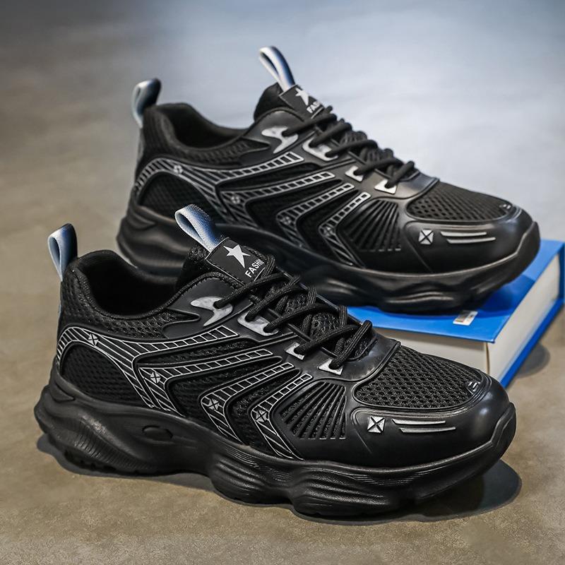Summer Men's Shoes New Breathable Mesh Shoes Men's Sports Shoes Trendy Versatile Platform Casual Running