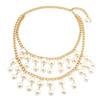 ZRM Schmuck 2 Broke Girls Caroline Perlen Goldene Halskette Anhänger Cosplay