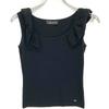 FOXEY BOUTIQUE 25559 SMYAZ16 Black Sleeveless Frill Knit Tops 38 blackUsed