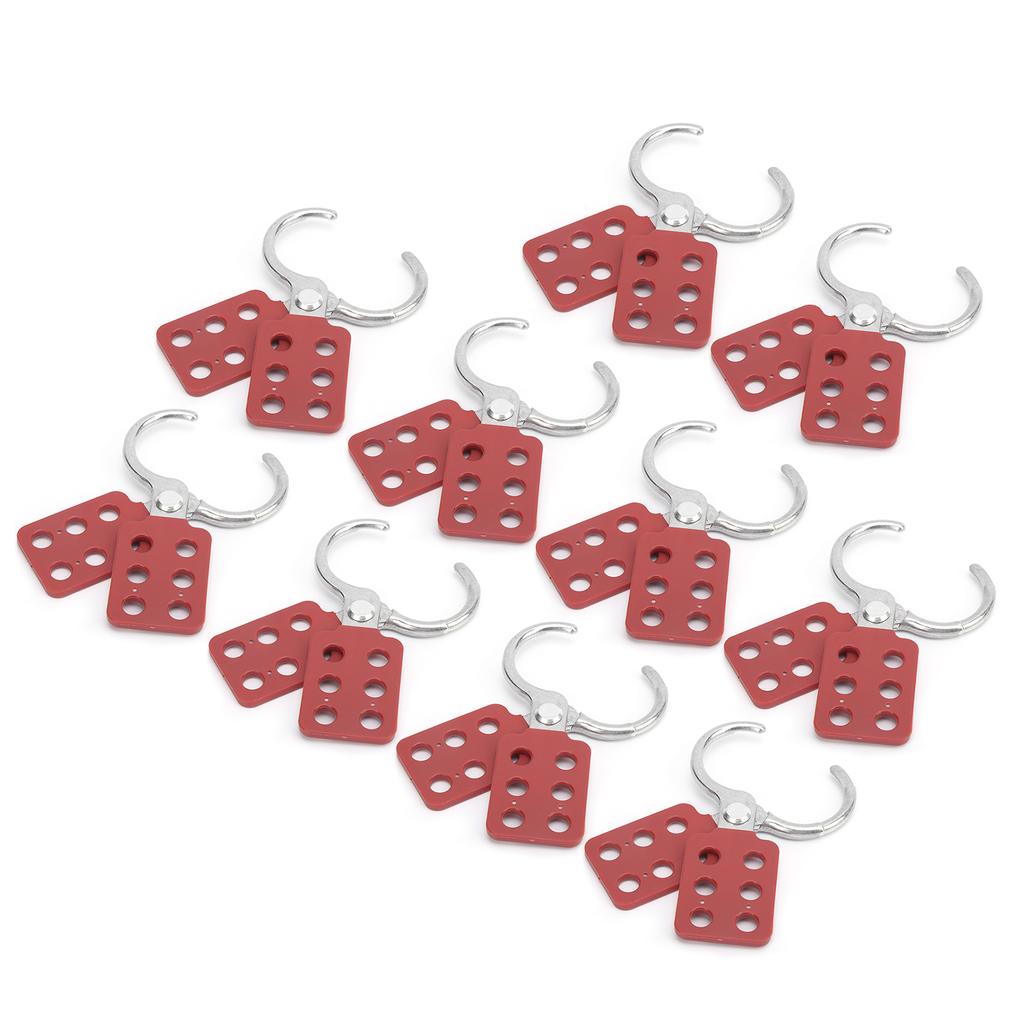 10pcs Lockout Hasp 38mm1.5in 6 Holes Aluminium Insulation for Flammable Explosive Places