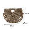 Yogodlns Bohemian Large Capacity Beach Bag Women's Straw Bag Stylish Handbag Natural Grass Hand Woven Designer Female Basket Shoulder Bag