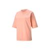 Drop Shoulder Sleeve T Shirt Women's Apricot Red 531388-26