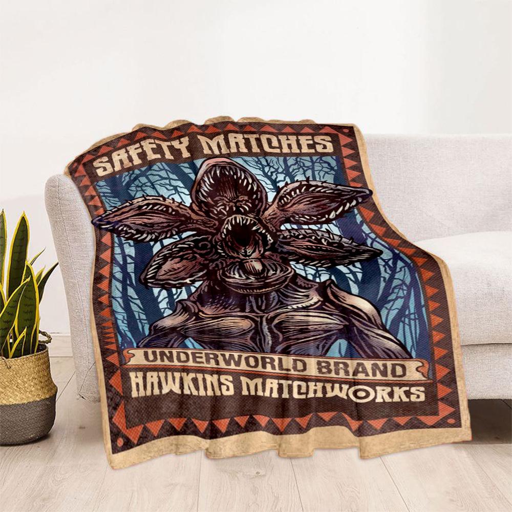 Stranger Things  Blanket Suitable for sofas,travel, living rooms also a good gift for friends and family Suitable for all seasons.