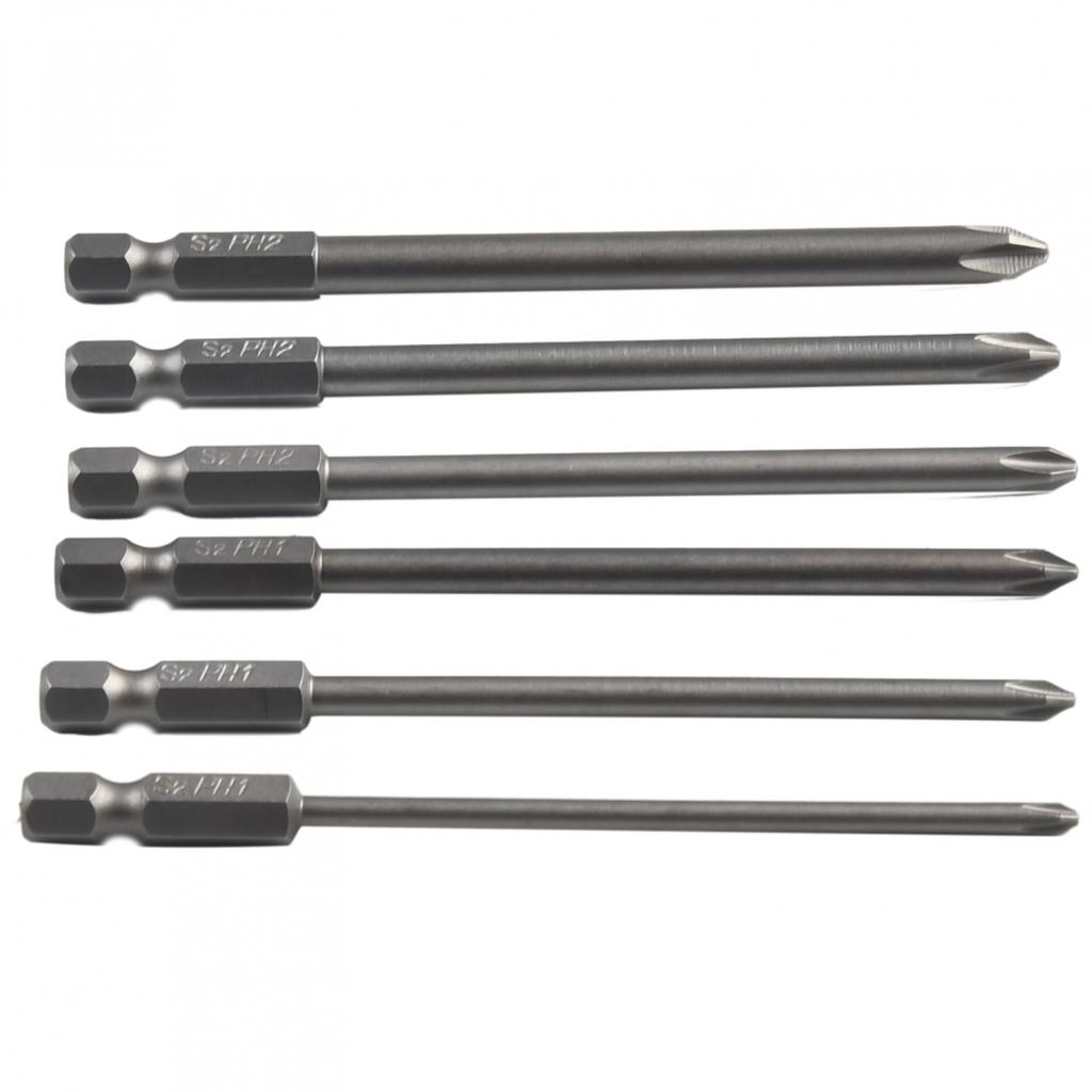 Screwdriver Bit Hand Tools 100mm Long 6Pcs/Set Cross Head