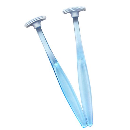 Portable Soft Tongue Scraper Brush Deep Cleaning Odor Remover Oral Health Care