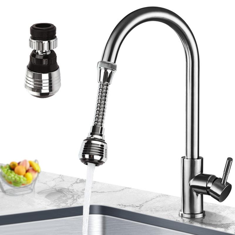 360° Swivel Faucet Extender Sink Aerator Kitchen Tap Nozzle Sprayer Head with Flexible Hose Anti-Splash Water Saving Filter