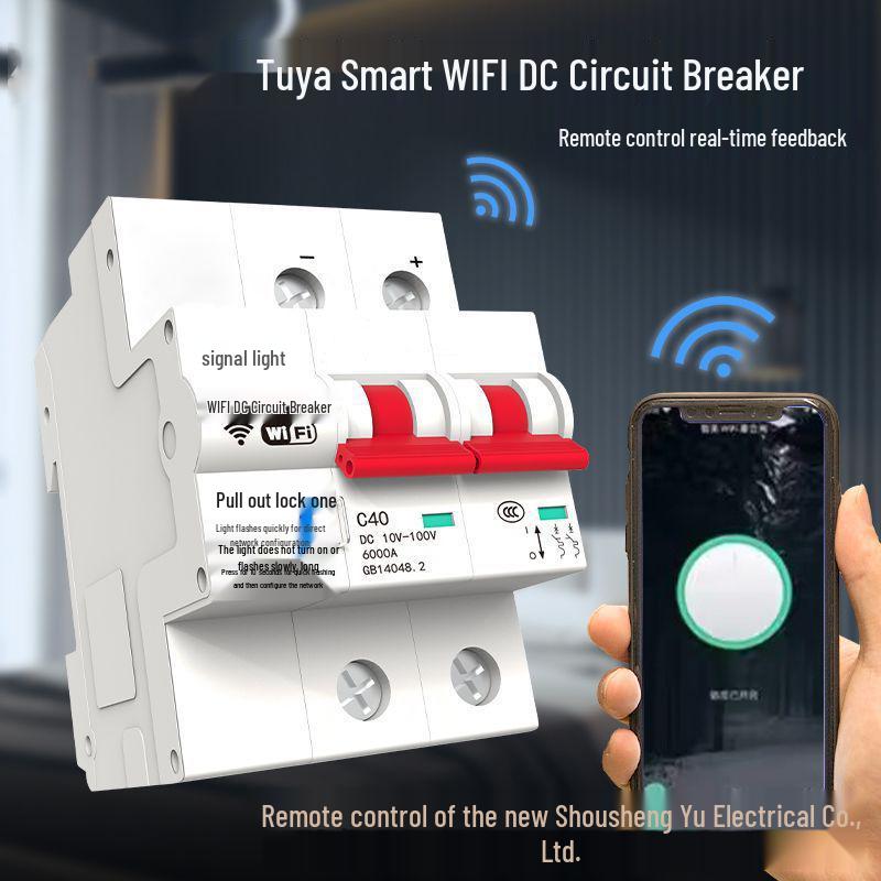 Smart WiFi DC Circuit Breaker: Tuya Wireless Remote Power Controller App
