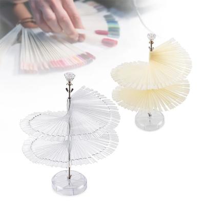 Suporte de Exibição de Pontas de Unha com 120 Cores Prateleira para Mostrar Arte DIY Cartão de Cores de Esmalte em Gel Ponta Rotativa Espiral