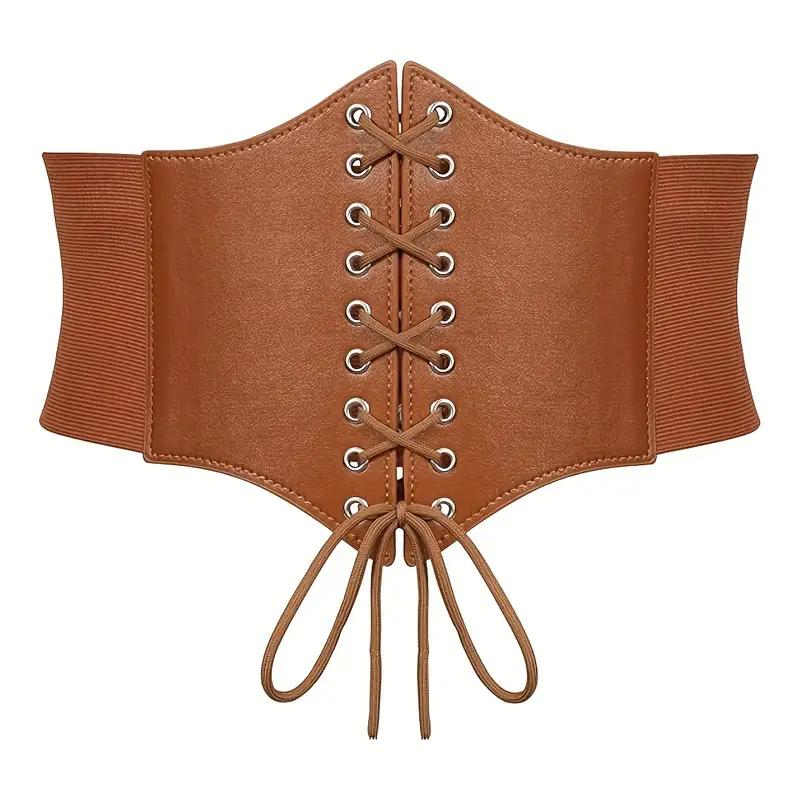 

Женский пояс, приталенный, универсальный, можно носить снаружи талии, летняя одежда, сетчатый дышащий пояс для похудения с зажимом на талии S коричневый