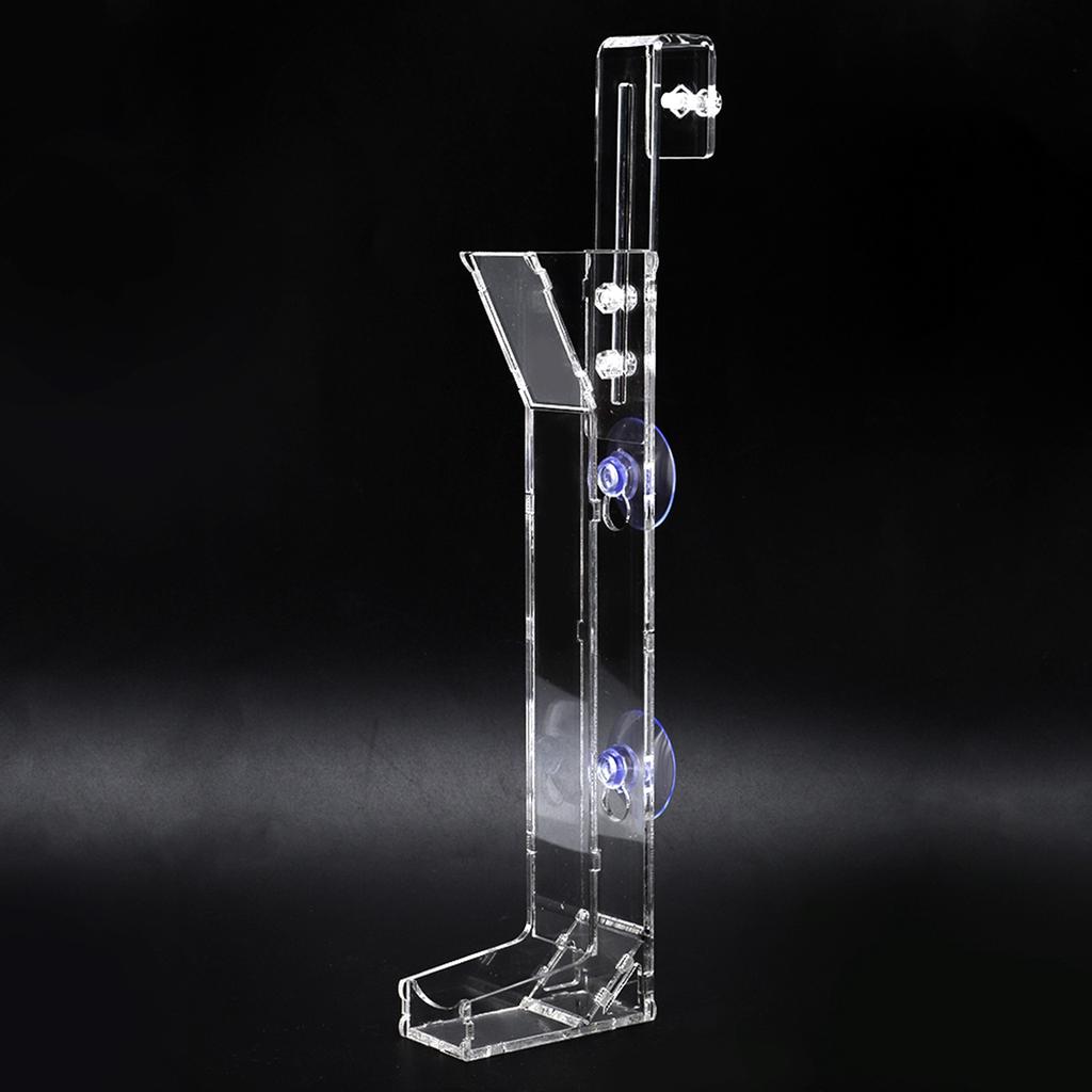 Mini Acrylic Fish Shrimp Food Sunken Feeder Granules Diet Feeding Tube Accessory for Aquarium