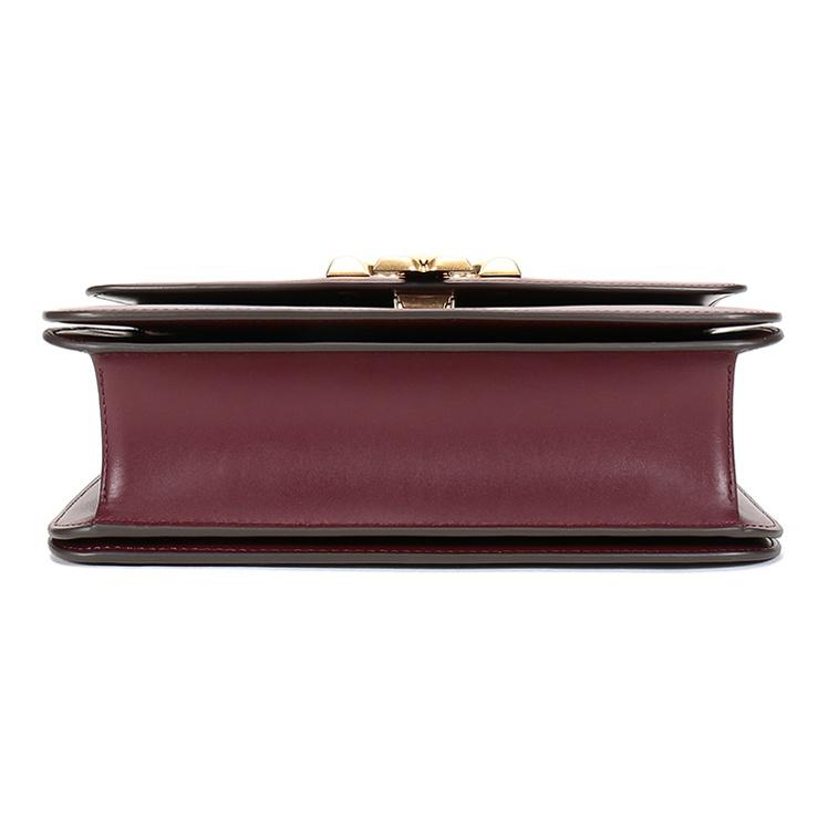 Tory Burch TB Eleanor Fashion Trend Bag Flap Closure Leather Crossbody Shoulder Bag Women Bags Burgundy 75003-639