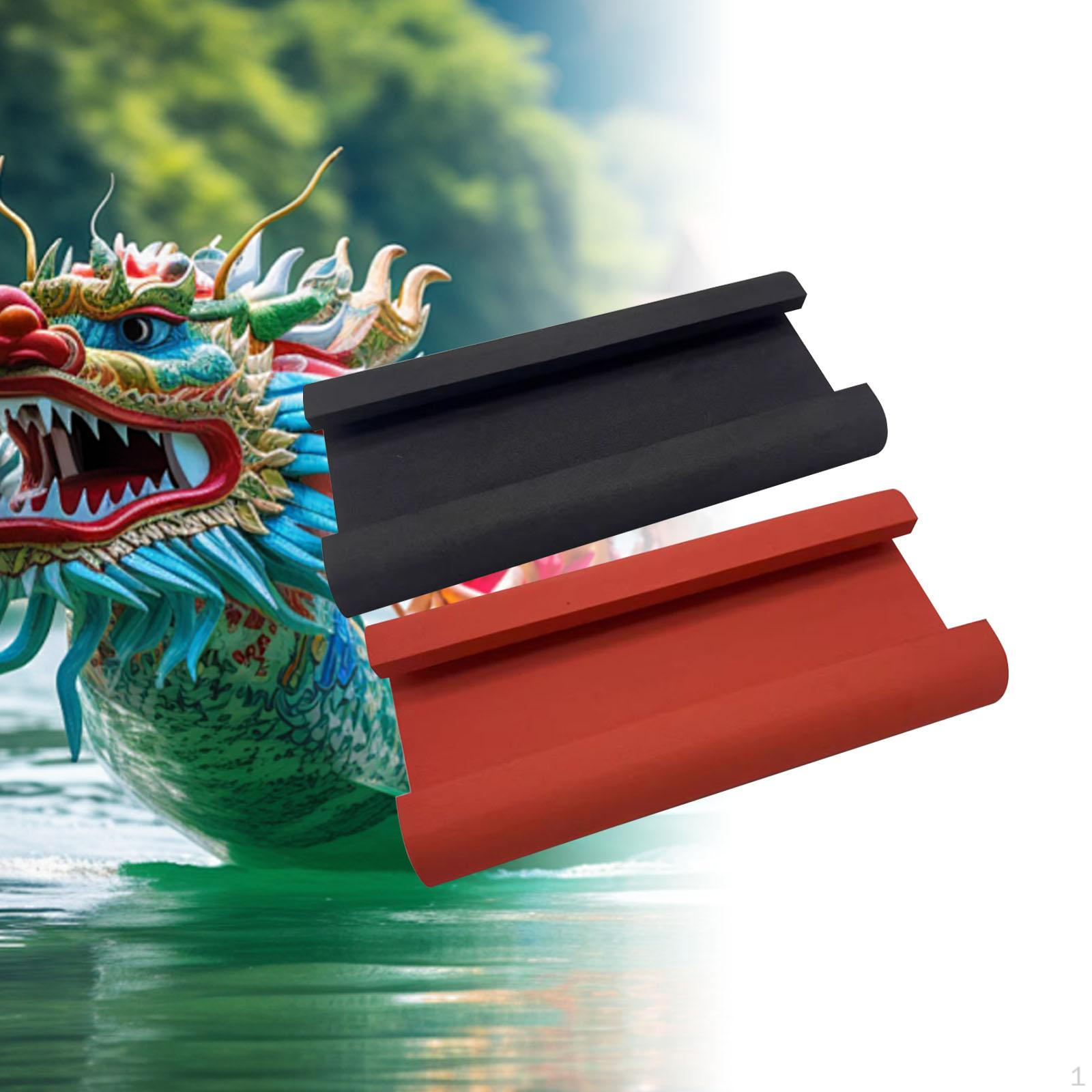 

2 шт. подушечки для сиденья лодки-дракона, нескользящие водонепроницаемые амортизирующие подушки для гребли Red Black