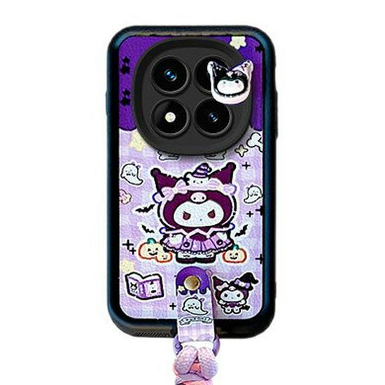 Redmi Note 14 Pro Cartoon Rivet Rope Leather Texture Fashion Case