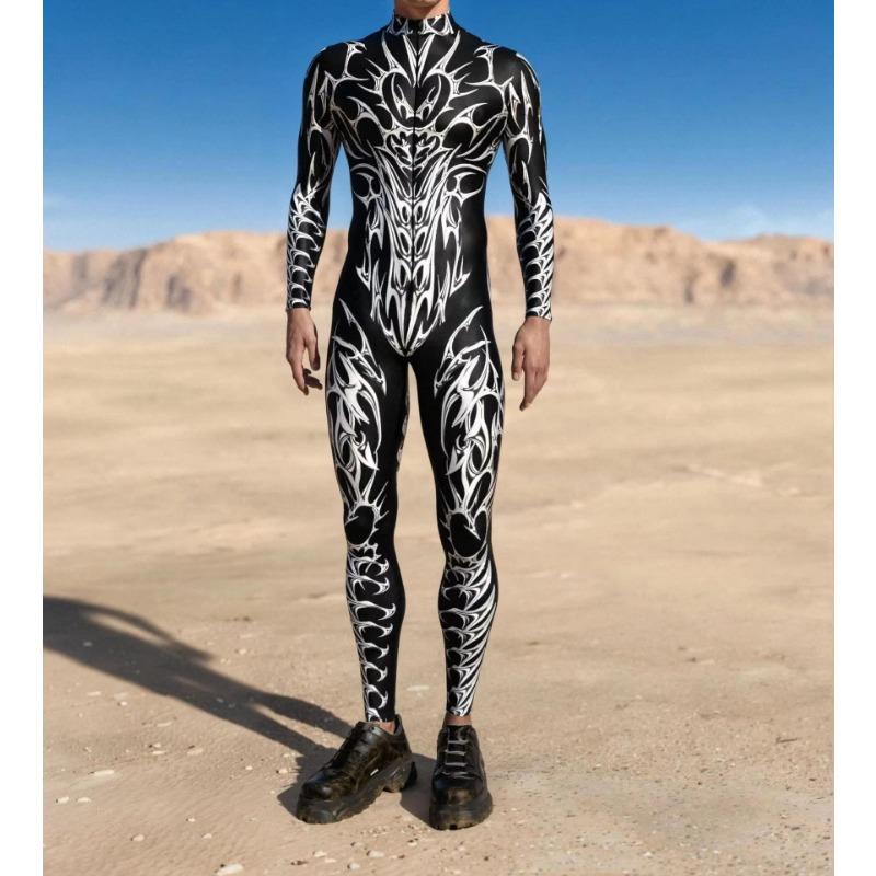 Costume de Scenă cu Imprimare Digitală 3D Adulți Evenimente de Halloween Petrecere Tematică Carnaval Costum Cosplay Joc de Rol Salopetă