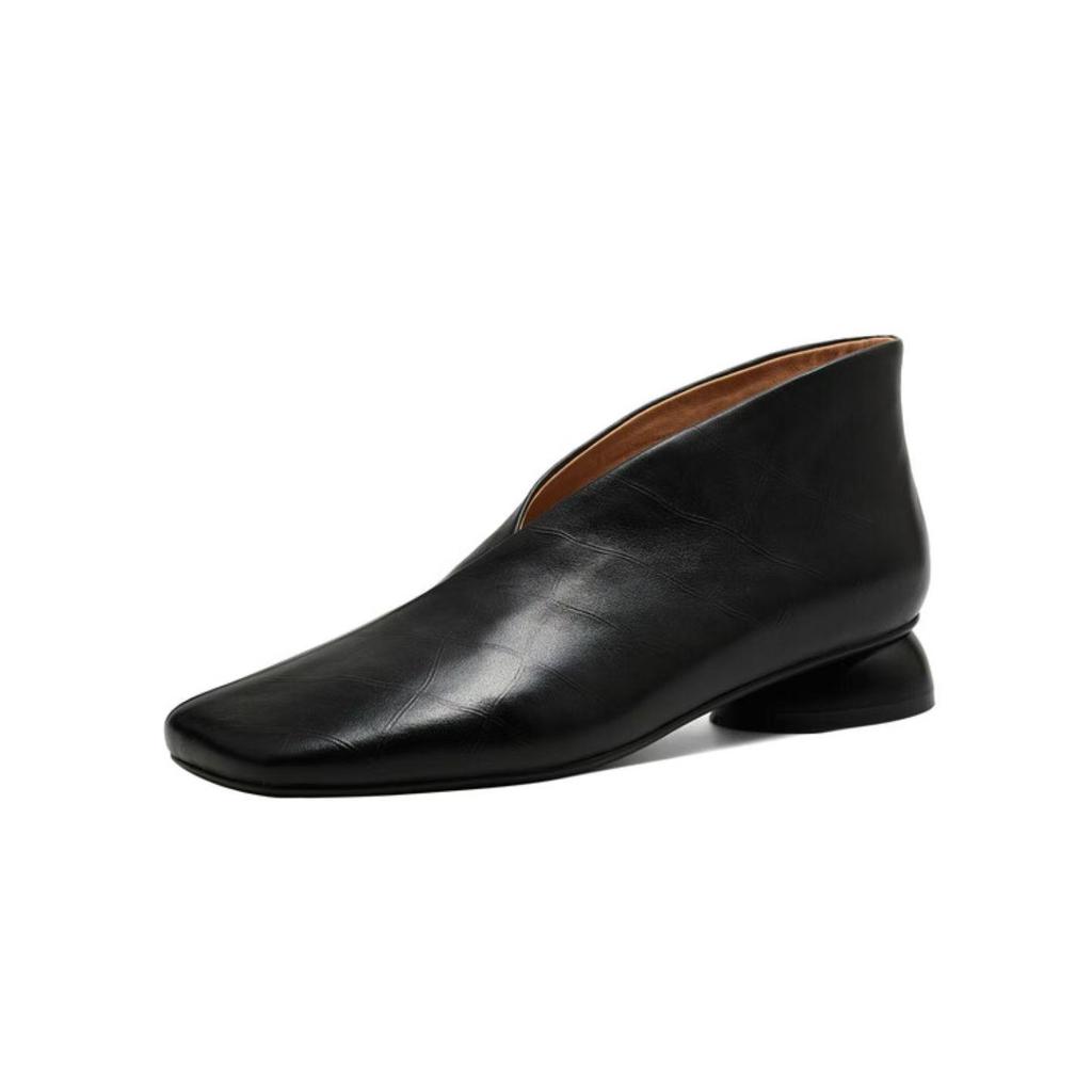 2025 High-End Soft Leather Irregular High Heels