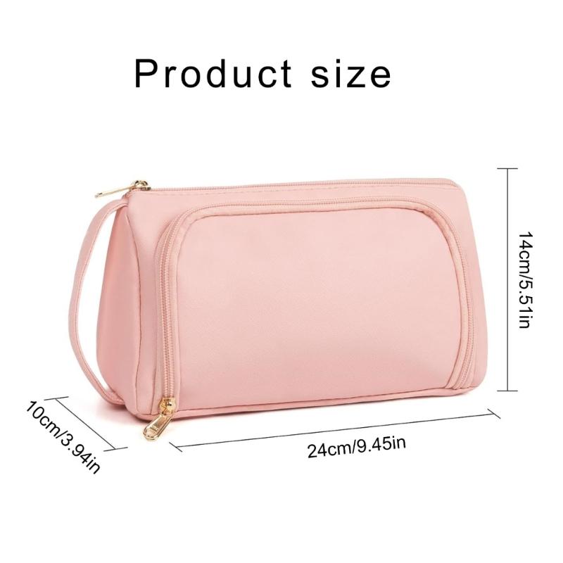 Large Capacity Cosmetic Bag Toiletry Bag Travel Makeup Bag PU Leather Cosmetic Organizer Wash Bag for Women and Girls