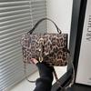 Small square bag leopard print bag fashionable small bag foreign style simple 2025 new trend shoulder bag messenger bag casual women