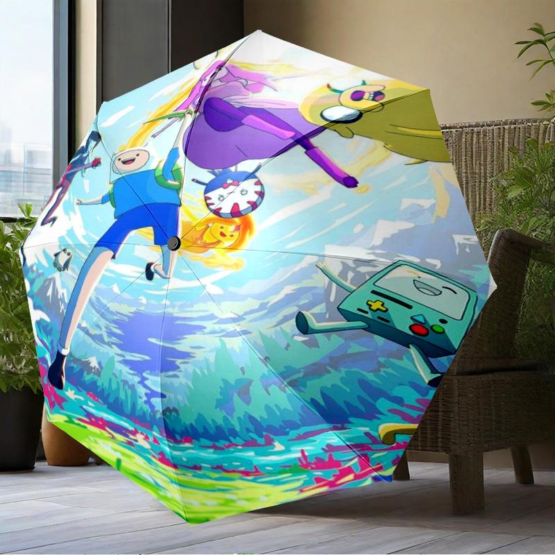 Yellow Dog Adventure In Space Umbrella Folding Umbrella, Automatic Umbrella 8-Frame for Travel, Camping Use Gift for Halloween Christmas