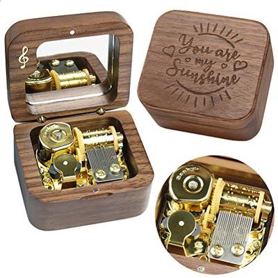 Sinzyo Music Box "You Are My Sunshine" Wooden Music Box. Perfect As a Gift for Anniversaries, Birthdays, Celebrations, or As Room Decor. (Musical Note