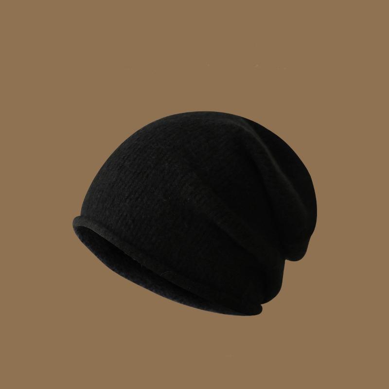 Autumn and winter soft pile hat women's warm baotou hat bare solid color cold hat women's hipster pullover hat