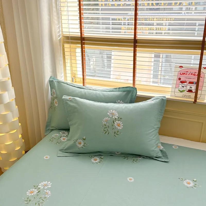 100%Cotton Pillowcases Pair Pack Cotton Pillowcases for Home Use 48x74cm Pillow Case Skin-friendly Comfortable 2pcs pillowcases