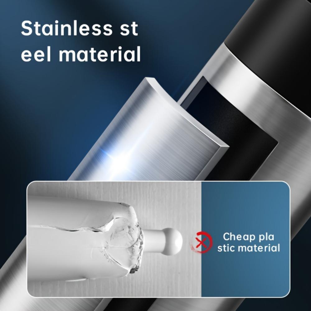 Toalettavløpsrenser, toalettavløpspluggsett, rustfritt stål høytrykks pneumatisk avløpspistol med visuelt barometer, for baderom kjøkken gulvavløp