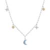 New Star Moon Sun Necklace Stylish Simple Star Moon Pendant Collarbone Chain Female