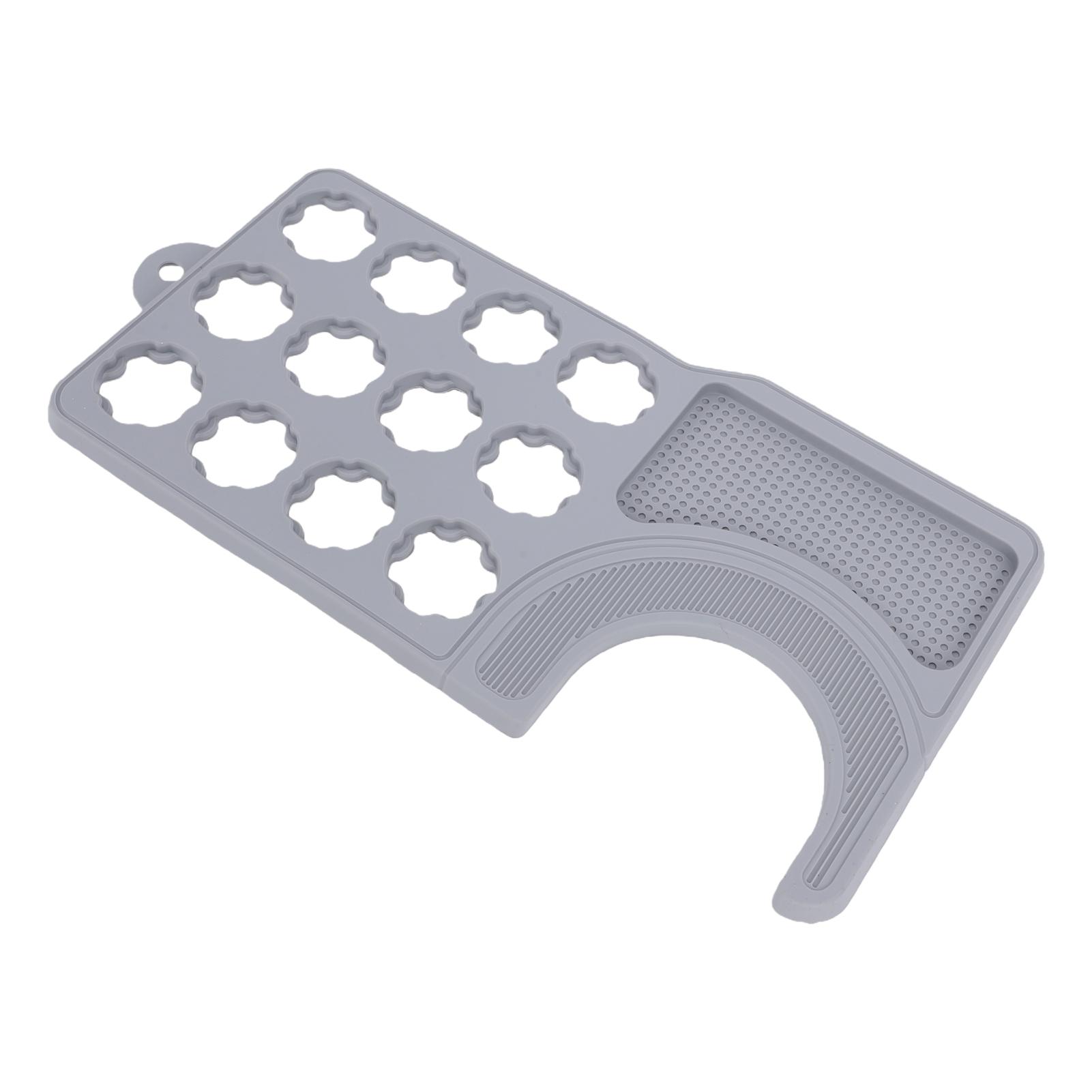 Tapis Anti-Dérapant Anti-Goutte Anti-Fuite en Silicone pour Machine à Café avec Support pour Capsules de Café pour Plan de Travail grise